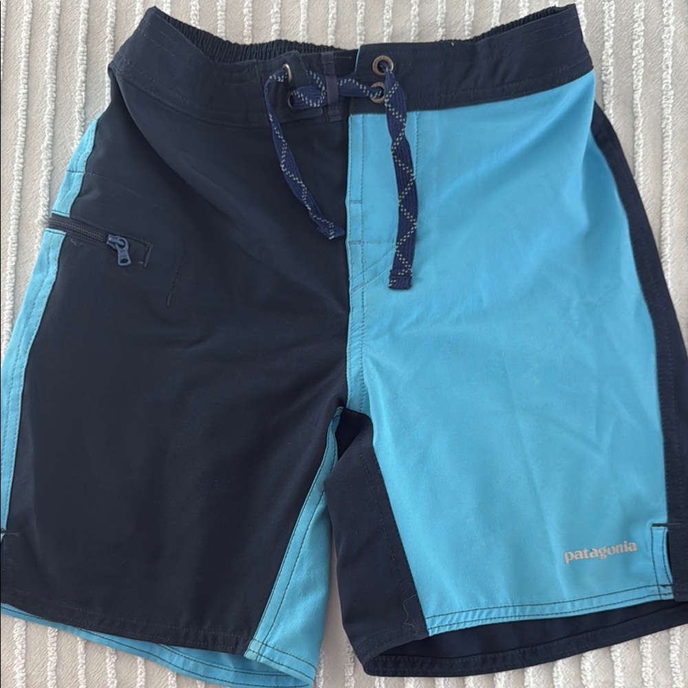 Patagonia Blue Board Shorts Quick-Dry Swimwear Kids Boys S 8